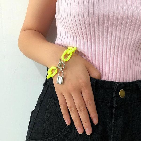 charm bracelets minimalist acrylic chain bracelet women statement lock ladies jewelry gift, Golden;silver
charm bracelets minimalist acrylic chain bracelet women statement lock ladies jewelry gift, Golden;silver
