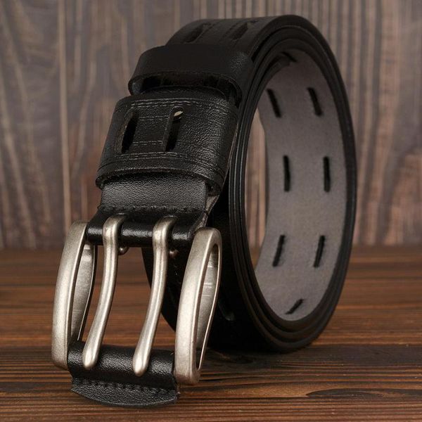 new double pin buckle men's belt fashion retro pure cowhide personality designer belt casual men's jeans 100-130cm, Black;brown
new double pin buckle men's belt fashion retro pure cowhide personality designer belt casual men's jeans 100-130cm, Black;brown