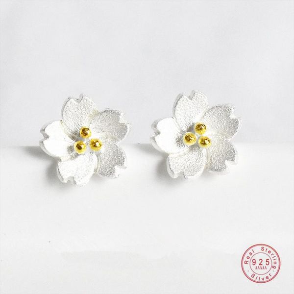 stud 925 sterling silver japanese fashion simple peach blossom two-color cherry earrings girls day party jewelry accessories, Golden;silver
stud 925 sterling silver japanese fashion simple peach blossom two-color cherry earrings girls day party jewelry accessories, Golden;silver