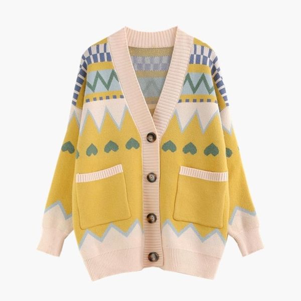 new 2020 autumn winter women sweater cardigan knitted v neck retro vintage geometric oversize cardigans manteau femme hiver, White
new 2020 autumn winter women sweater cardigan knitted v neck retro vintage geometric oversize cardigans manteau femme hiver, White