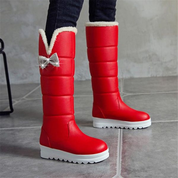 boots pxelena sweet butterfly-knot winter warm snow women knee high flat platform non slip waterproof shoes red white plus size, Black
boots pxelena sweet butterfly-knot winter warm snow women knee high flat platform non slip waterproof shoes red white plus size, Black