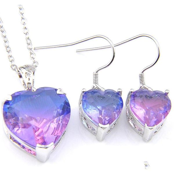 luckyshine wedding jewelry sets unique bi colored tourmaline heart crystal zircon silver chain earring pendants necklace jewelry sets mlhpe, Slivery;golden
luckyshine wedding jewelry sets unique bi colored tourmaline heart crystal zircon silver chain earring pendants necklace jewelry sets mlhpe, Slivery;golden