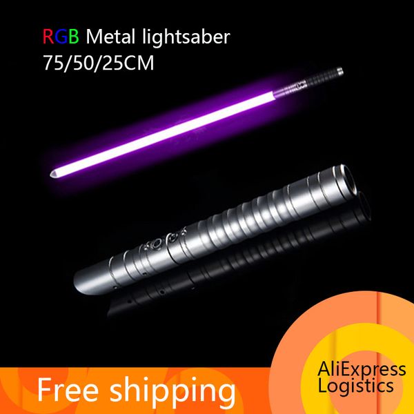 rgb lightsaber metal sword metal cosplay heavy dueling color sound espadaes star toy laser flashing kids light saber led gift q0113
rgb lightsaber metal sword metal cosplay heavy dueling color sound espadaes star toy laser flashing kids light saber led gift q0113