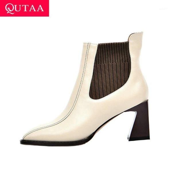 boots qutaa 2021 square high heel ankle autumn winter toe ladies pumps quality cow leather slip on women shoes size 34-391, Black
boots qutaa 2021 square high heel ankle autumn winter toe ladies pumps quality cow leather slip on women shoes size 34-391, Black