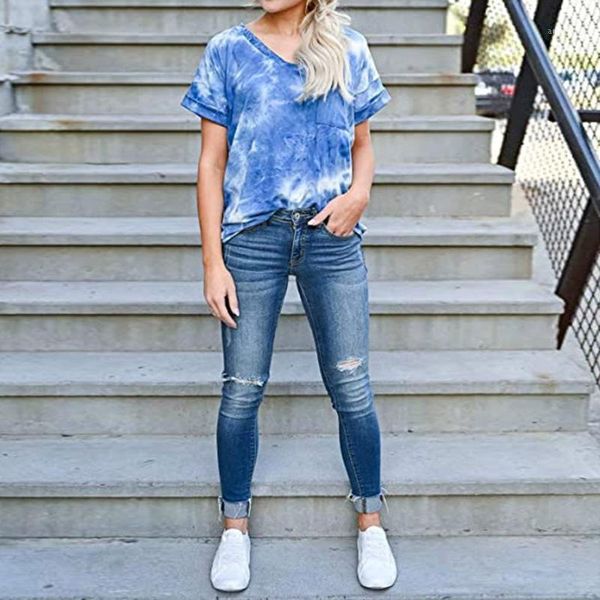 women's t-shirt tie-dye print t shirt for women casual short sleeve v-neck summer camisas de mujer tshirt koszulka damska1, White
women's t-shirt tie-dye print t shirt for women casual short sleeve v-neck summer camisas de mujer tshirt koszulka damska1, White