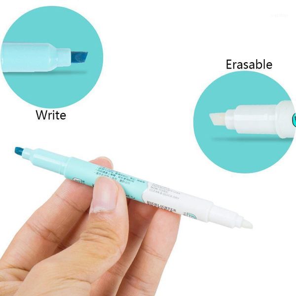 6pcs creative double head erasable highlighter hand account marker pen child gift resaltador office&school supplies wholesale1, Black;red
6pcs creative double head erasable highlighter hand account marker pen child gift resaltador office&school supplies wholesale1, Black;red
