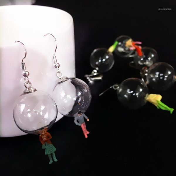 2020 new arrival earrings for women handmade earrings creative fun transparent glass ball bubble doll colored villain earring1, Silver
2020 new arrival earrings for women handmade earrings creative fun transparent glass ball bubble doll colored villain earring1, Silver