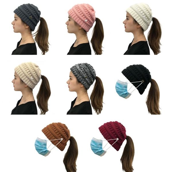women winter chunky knit beanie cap with detachable side buttons criss cross messy bun skull hat ear warmer, Blue;gray
women winter chunky knit beanie cap with detachable side buttons criss cross messy bun skull hat ear warmer, Blue;gray