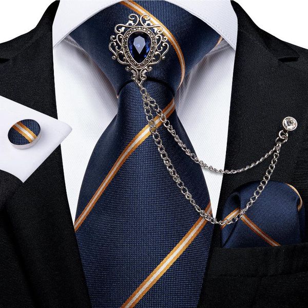 bow ties 100% silk luxury mens blue orange striped necktie pocket square men wedding party tie accessories brooch chain dibangu, Black;gray
bow ties 100% silk luxury mens blue orange striped necktie pocket square men wedding party tie accessories brooch chain dibangu, Black;gray
