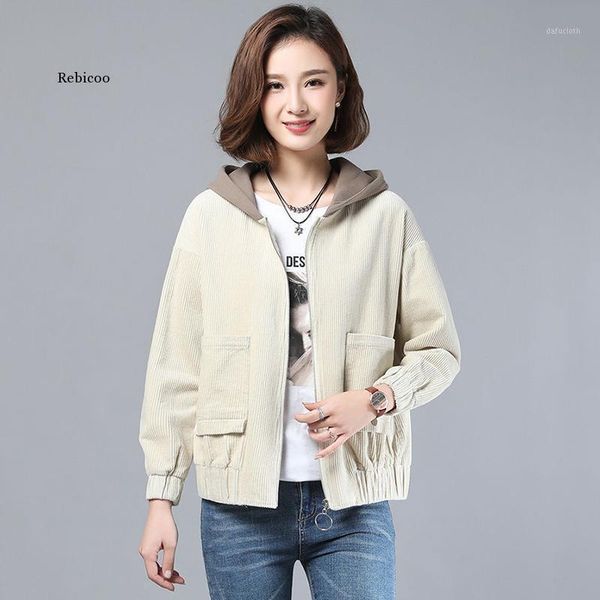 corduroy coats women casual hooded jacket coat fashion simple loose autumn women big size jackets basic female1, Black;brown
corduroy coats women casual hooded jacket coat fashion simple loose autumn women big size jackets basic female1, Black;brown