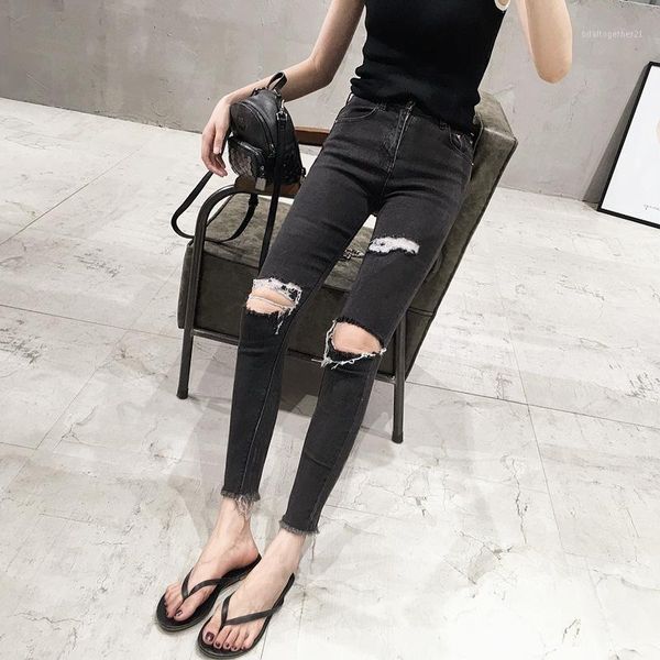 women's jeans women black high waisted street style pant ripped skinny woman small pencil pants nine points beggar pants1, Blue
women's jeans women black high waisted street style pant ripped skinny woman small pencil pants nine points beggar pants1, Blue