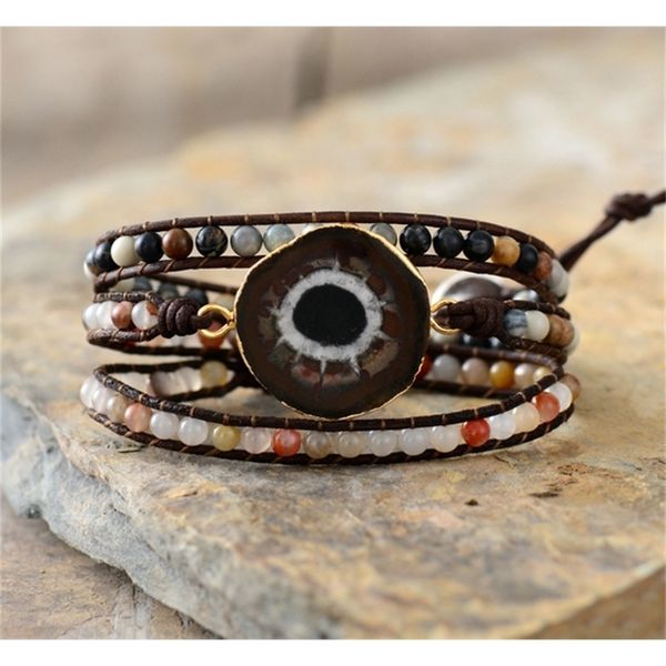 dropshipping wrap bracelets natural stones sun japser charm 3 layers leather rope bracelet boho bracelet homme y200730, Black
dropshipping wrap bracelets natural stones sun japser charm 3 layers leather rope bracelet boho bracelet homme y200730, Black