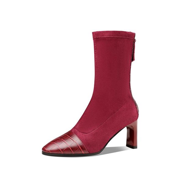 genuine leather high heels ladies boots fashion back zipper women boots 2020 autumn winter party dress shoes woman, Black
genuine leather high heels ladies boots fashion back zipper women boots 2020 autumn winter party dress shoes woman, Black
