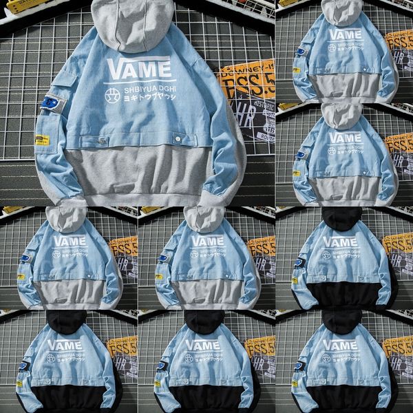 yjedz sweater hooded men's fake couple denim coat korean style trendy loose wear spring and autumn wear two-piece wearcoat couple dress, Black
yjedz sweater hooded men's fake couple denim coat korean style trendy loose wear spring and autumn wear two-piece wearcoat couple dress, Black