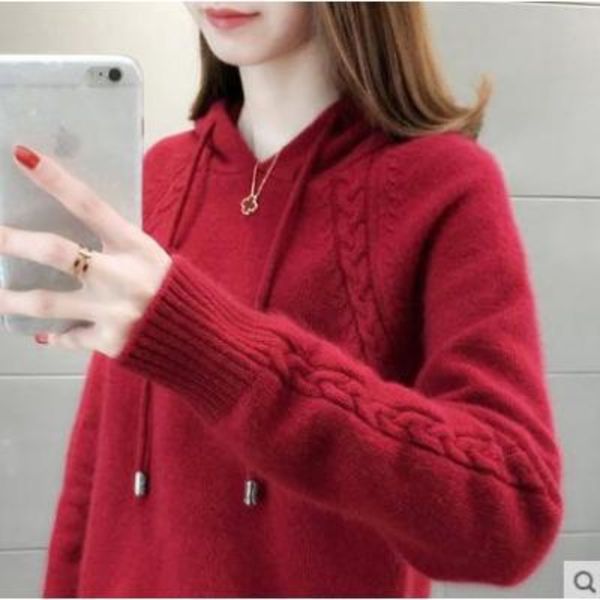 autumn winter women's pullover sweater sweater pullover is lazy and loose and wear the 2020 new women's winter thickened hooded kn, White;black
autumn winter women's pullover sweater sweater pullover is lazy and loose and wear the 2020 new women's winter thickened hooded kn, White;black