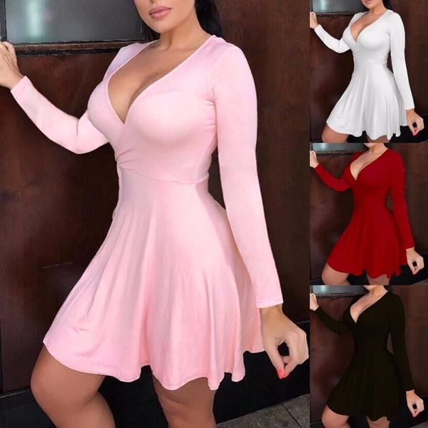 mini dress for women long sleeve deep v-neck dresses 5 colors slim fit high wasit party vestido spring summer 2021, Black;gray
mini dress for women long sleeve deep v-neck dresses 5 colors slim fit high wasit party vestido spring summer 2021, Black;gray