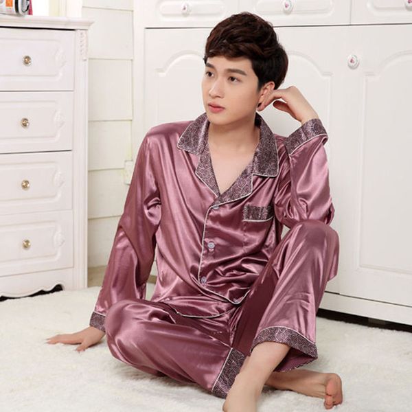 high-grade pure color youth spring autumn korean version pajamas men's silk long sleeves simulation winter kg-397, Black;brown
high-grade pure color youth spring autumn korean version pajamas men's silk long sleeves simulation winter kg-397, Black;brown