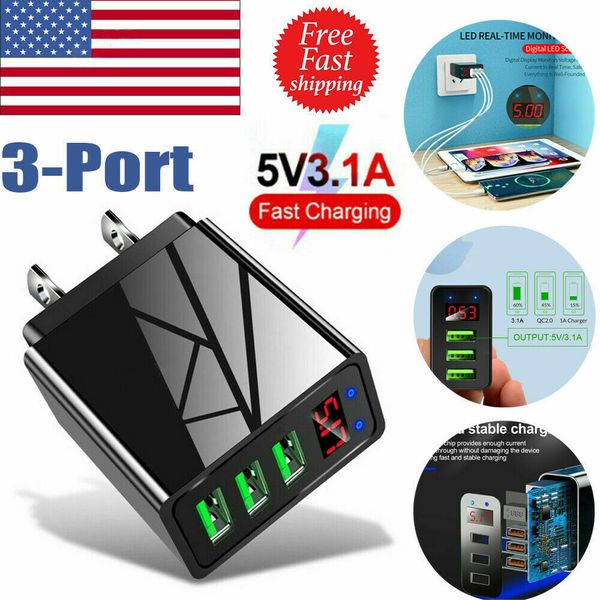 2021 new smart digital display qc3.0 fast charge charger 3 port fast quick charge qc 3.0 3usb wall charger adapter smart phone charging head
2021 new smart digital display qc3.0 fast charge charger 3 port fast quick charge qc 3.0 3usb wall charger adapter smart phone charging head