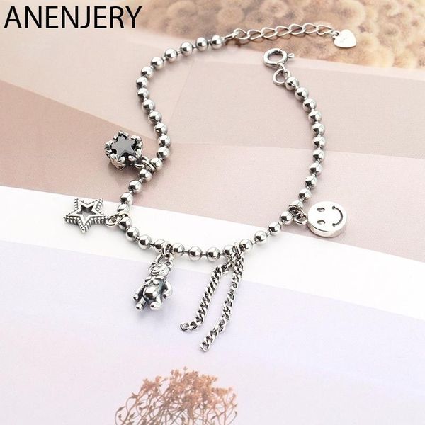 anenjery lovely handmade bear star smiling face tassel bead chain bracelet for women party jewelry gift s-b390, Black
anenjery lovely handmade bear star smiling face tassel bead chain bracelet for women party jewelry gift s-b390, Black