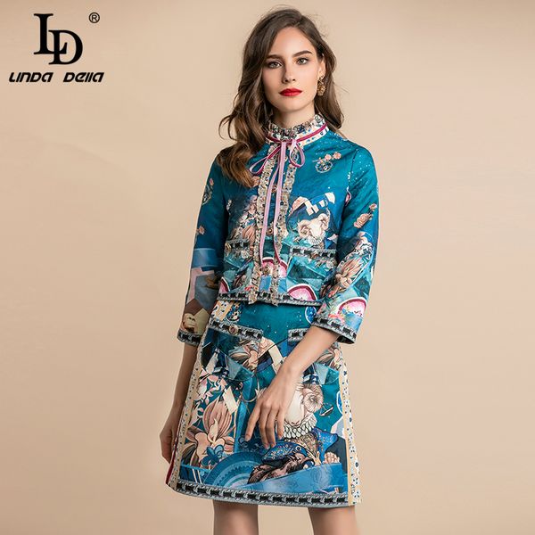 ld linda della autumn fashion designer women's suits ladies work wear elegant party vintage skirts 2 two pieces set 201130, White
ld linda della autumn fashion designer women's suits ladies work wear elegant party vintage skirts 2 two pieces set 201130, White