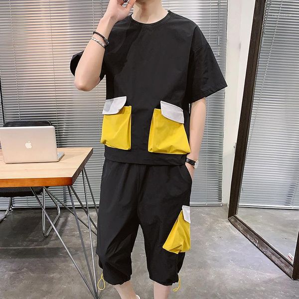 men's tracksuits short sleeve t-shirt set 2021 summer trend leisure of tooling two sets1, Gray
men's tracksuits short sleeve t-shirt set 2021 summer trend leisure of tooling two sets1, Gray
