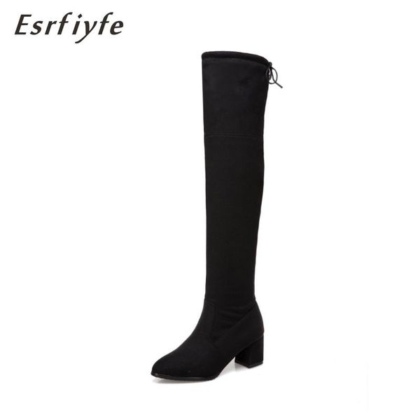 esrfiyfe 2020 new flock or leather women over the knee boots lace up high heels women shoes winter boots warm size 34-43, Black
esrfiyfe 2020 new flock or leather women over the knee boots lace up high heels women shoes winter boots warm size 34-43, Black