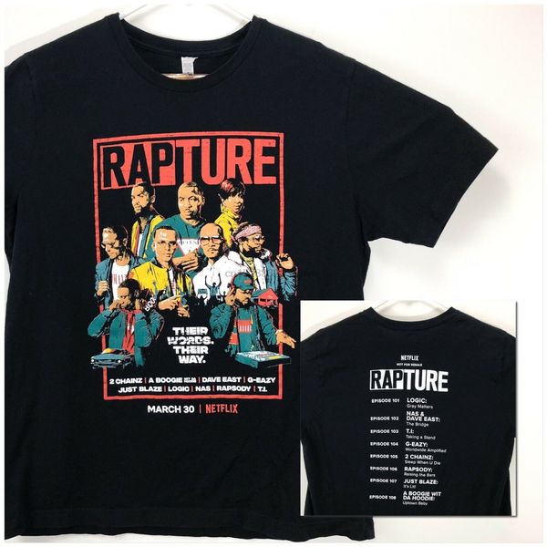 rare netflix rapture hip hop rap tee shirt ft. nas dave east logic ti just blaze new t shirts men sport hooded sweatshirt hoodie
rare netflix rapture hip hop rap tee shirt ft. nas dave east logic ti just blaze new t shirts men sport hooded sweatshirt hoodie