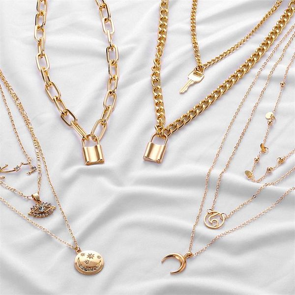 pendant necklaces vintage multi layered crystal turkish eye star necklace fashion gold color choker for women jewelry 2021, Silver
pendant necklaces vintage multi layered crystal turkish eye star necklace fashion gold color choker for women jewelry 2021, Silver