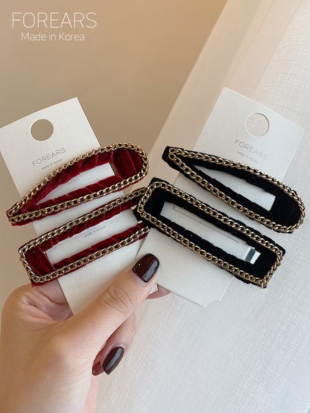 autumn winter new metal chain small fragrant velvet bb side clip simple and versatile hairpin headdress, Silver
autumn winter new metal chain small fragrant velvet bb side clip simple and versatile hairpin headdress, Silver