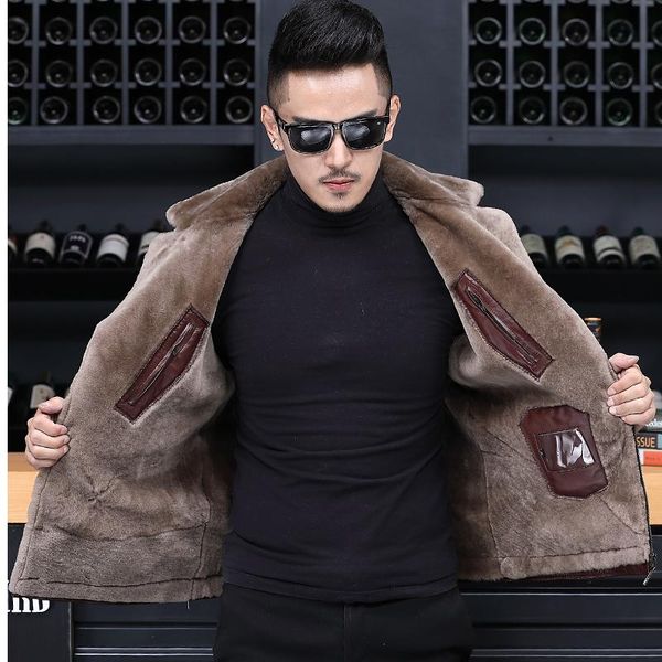 genuine leather jacket winter short real sheepskin coat for men natural wool liner chaqueta cuero hombre f-8883, Black
genuine leather jacket winter short real sheepskin coat for men natural wool liner chaqueta cuero hombre f-8883, Black