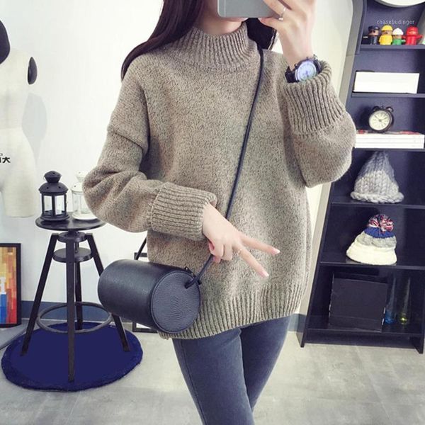 women long sleeve high collar leisure thick winter knitted fashion sweater1, White;black
women long sleeve high collar leisure thick winter knitted fashion sweater1, White;black