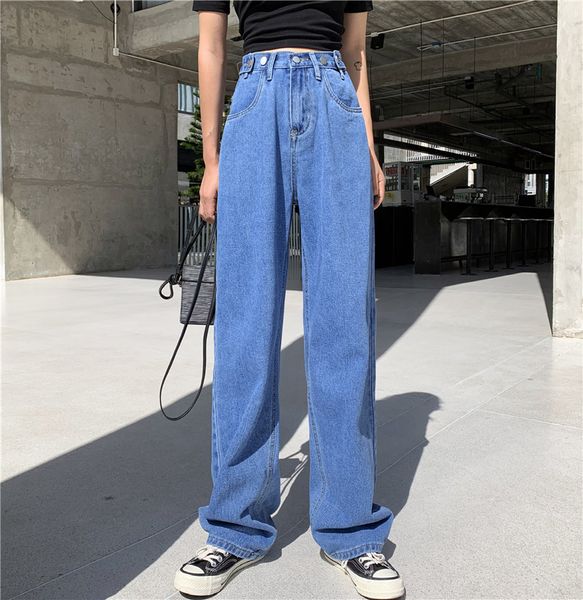 jieyou's new women's wear in autumn of 2019 korean high waist wide leg thin denim floor dragging pants, Blue
jieyou's new women's wear in autumn of 2019 korean high waist wide leg thin denim floor dragging pants, Blue