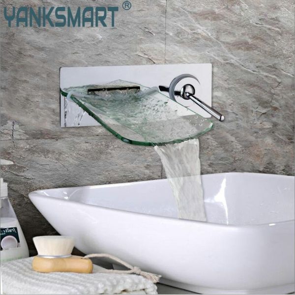 wall mounted waterfall glass spout crystal diamond handle chrome brass bathroom faucet single handle mixer taps1 
wall mounted waterfall glass spout crystal diamond handle chrome brass bathroom faucet single handle mixer taps1