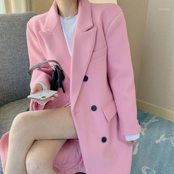 lucyever sweet pink suit jacket womens 2020 autumn winter new slim solid long coats woman korean style casual turn-down jacket1, Black;brown
lucyever sweet pink suit jacket womens 2020 autumn winter new slim solid long coats woman korean style casual turn-down jacket1, Black;brown