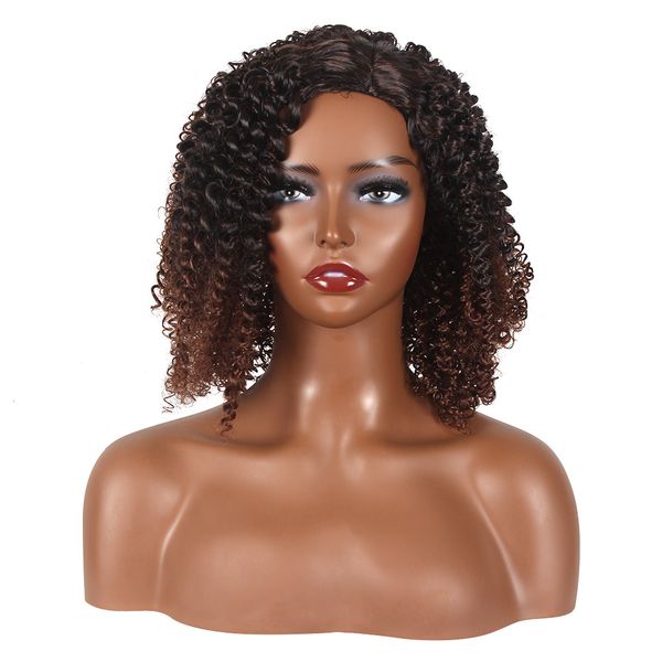 woodfestival afro kinky curly wig women heat resistant fiber short ombre brown wigs african american synthetic hair daily wear medium length, Black
woodfestival afro kinky curly wig women heat resistant fiber short ombre brown wigs african american synthetic hair daily wear medium length, Black