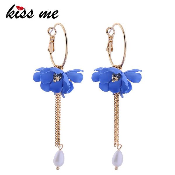 hoop & huggie kissme drop earrings blue / yellow flower cultured pearl for women fashion jewelry, Golden;silver
hoop & huggie kissme drop earrings blue / yellow flower cultured pearl for women fashion jewelry, Golden;silver
