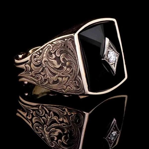 cluster rings vintage men ring princess cut black crystal antique floral for jewelry party punk wedding anniversary gifts z3m811, Golden;silver
cluster rings vintage men ring princess cut black crystal antique floral for jewelry party punk wedding anniversary gifts z3m811, Golden;silver