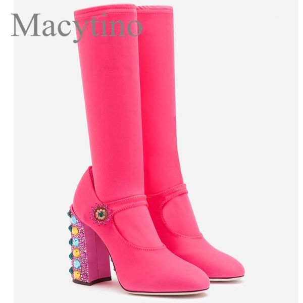 boots luxury jeweled heel sock elastic slim fit autumn dress shoes women rhinestone high shoes1, Black
boots luxury jeweled heel sock elastic slim fit autumn dress shoes women rhinestone high shoes1, Black