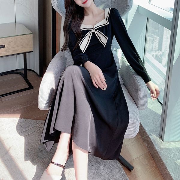 dress 2020 autumn new navy autumn new square neck academy style medium length foam sleeve age-down a-shaped skirt bottom skirt etemw, Black;gray
dress 2020 autumn new navy autumn new square neck academy style medium length foam sleeve age-down a-shaped skirt bottom skirt etemw, Black;gray