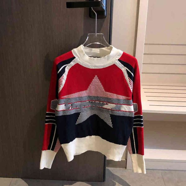 2022 factory wholesale new early autumn + knitted star jacquard geometric round neck pullover color matching sweater for lovers, Black;gray
2022 factory wholesale new early autumn + knitted star jacquard geometric round neck pullover color matching sweater for lovers, Black;gray