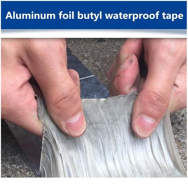 aluminum foil butyl rubber tape self adhesive high temperature resistance waterproof for roof pipe repair sleak bbykne, White
aluminum foil butyl rubber tape self adhesive high temperature resistance waterproof for roof pipe repair sleak bbykne, White