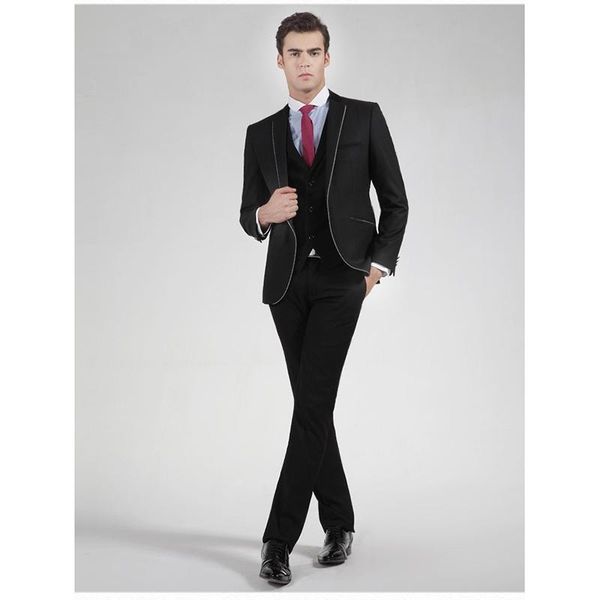 men's suits & blazers mens groomsmen notch lapel groom tuxedos one button men wedding man suit (jacket+pants+tie+vest), White;black
men's suits & blazers mens groomsmen notch lapel groom tuxedos one button men wedding man suit (jacket+pants+tie+vest), White;black