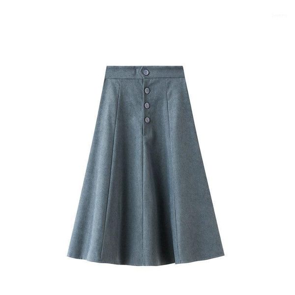 2020 autumn & winter new high waist slimming simple solid a-line big swing skirt casual all-match women long skirt, Black 
2020 autumn & winter new high waist slimming simple solid a-line big swing skirt casual all-match women long skirt, Black