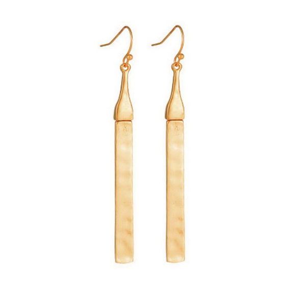 zwpon gold hammered bar drop earrings for women fashion long earrings jewelry wholesale, Silver
zwpon gold hammered bar drop earrings for women fashion long earrings jewelry wholesale, Silver