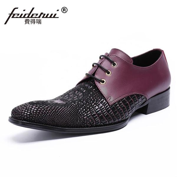 plus size new arrival pointed toe derby man wedding party footwear genuine leather alligator handmade men's runway shoes sl559, Black
plus size new arrival pointed toe derby man wedding party footwear genuine leather alligator handmade men's runway shoes sl559, Black
