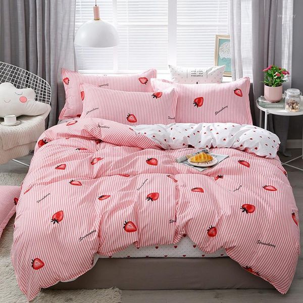 bedding sets home textile 5 size pink strawberry summer bed linens 3/4pcs duvet cover set pastoral sheet ab side cover1
bedding sets home textile 5 size pink strawberry summer bed linens 3/4pcs duvet cover set pastoral sheet ab side cover1