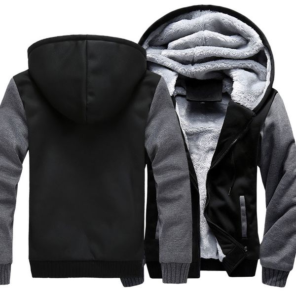 2021 new us size for hd coat hoodie winter fleece thicken jacket zsyk, Black 
2021 new us size for hd coat hoodie winter fleece thicken jacket zsyk, Black