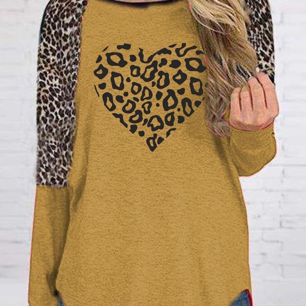 osrvb 2020 autumn new leopard print t-shirt round neck vn1cl sleeve love printed stitching t-shirt for women long, Black
osrvb 2020 autumn new leopard print t-shirt round neck vn1cl sleeve love printed stitching t-shirt for women long, Black