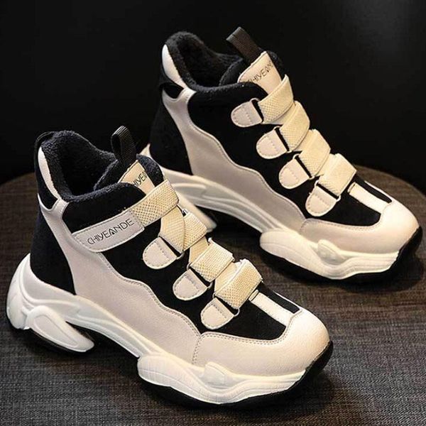 boots genuine leather heightening leisure women's cotton shoes thick soled father's slope heel high snow, Black
boots genuine leather heightening leisure women's cotton shoes thick soled father's slope heel high snow, Black