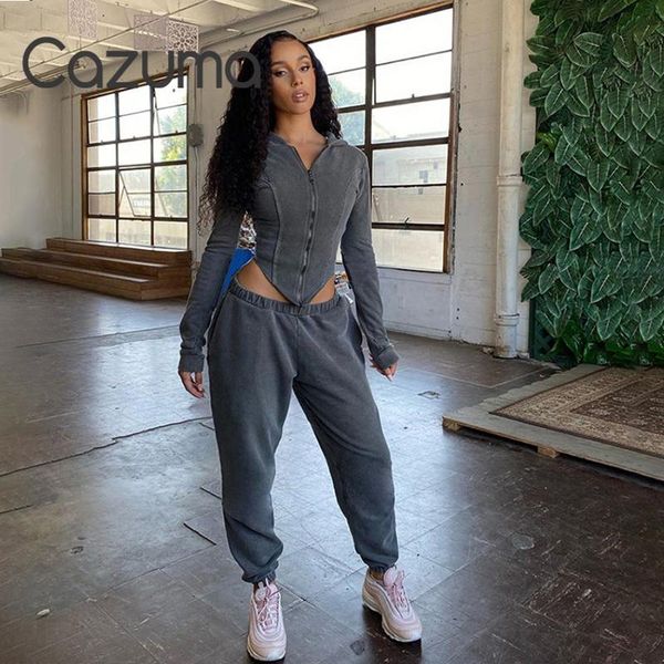 cazuma new fashion 2 two piece set lady women zipper v neck long sleeve and matching pants autumn tracksuit workout, Gray
cazuma new fashion 2 two piece set lady women zipper v neck long sleeve and matching pants autumn tracksuit workout, Gray